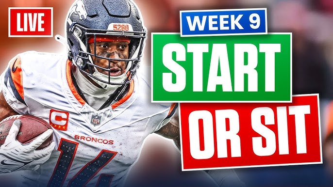 Start Sit Week 9: Easy Guide to Start and Sit the Right Players