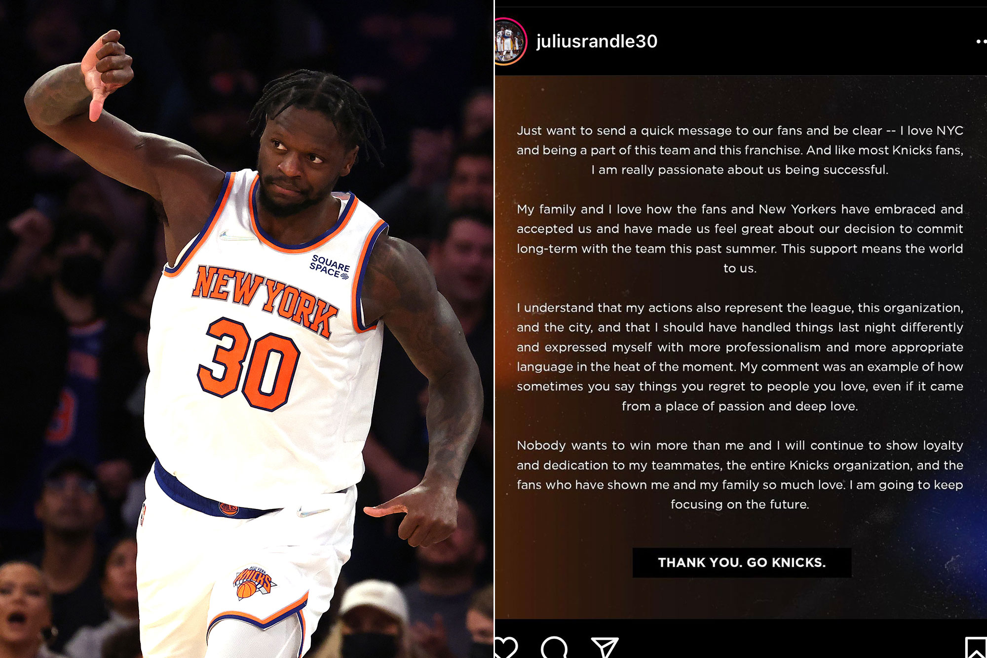 Julius Randle Nickname Revealed! Learn What Fans and Teammates Call Him