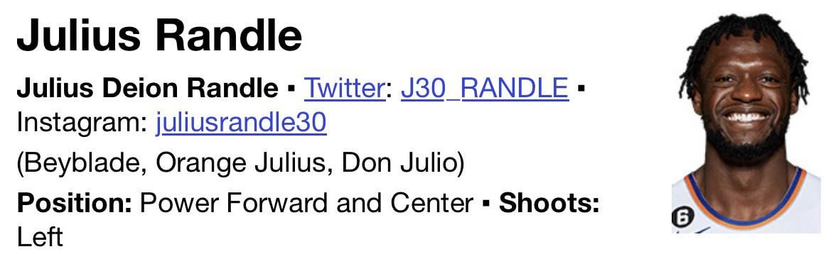 Julius Randle Nickname Revealed! Learn What Fans and Teammates Call Him