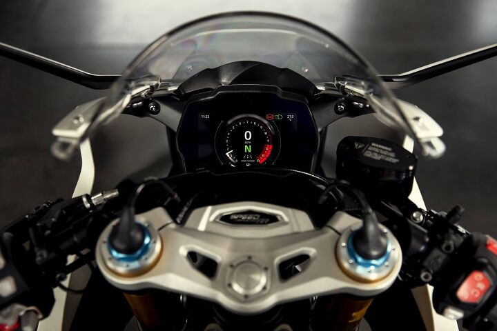 inside the triumph speed triple 1200 rr cockpit: a closer look at what makes this bikes command center so special.