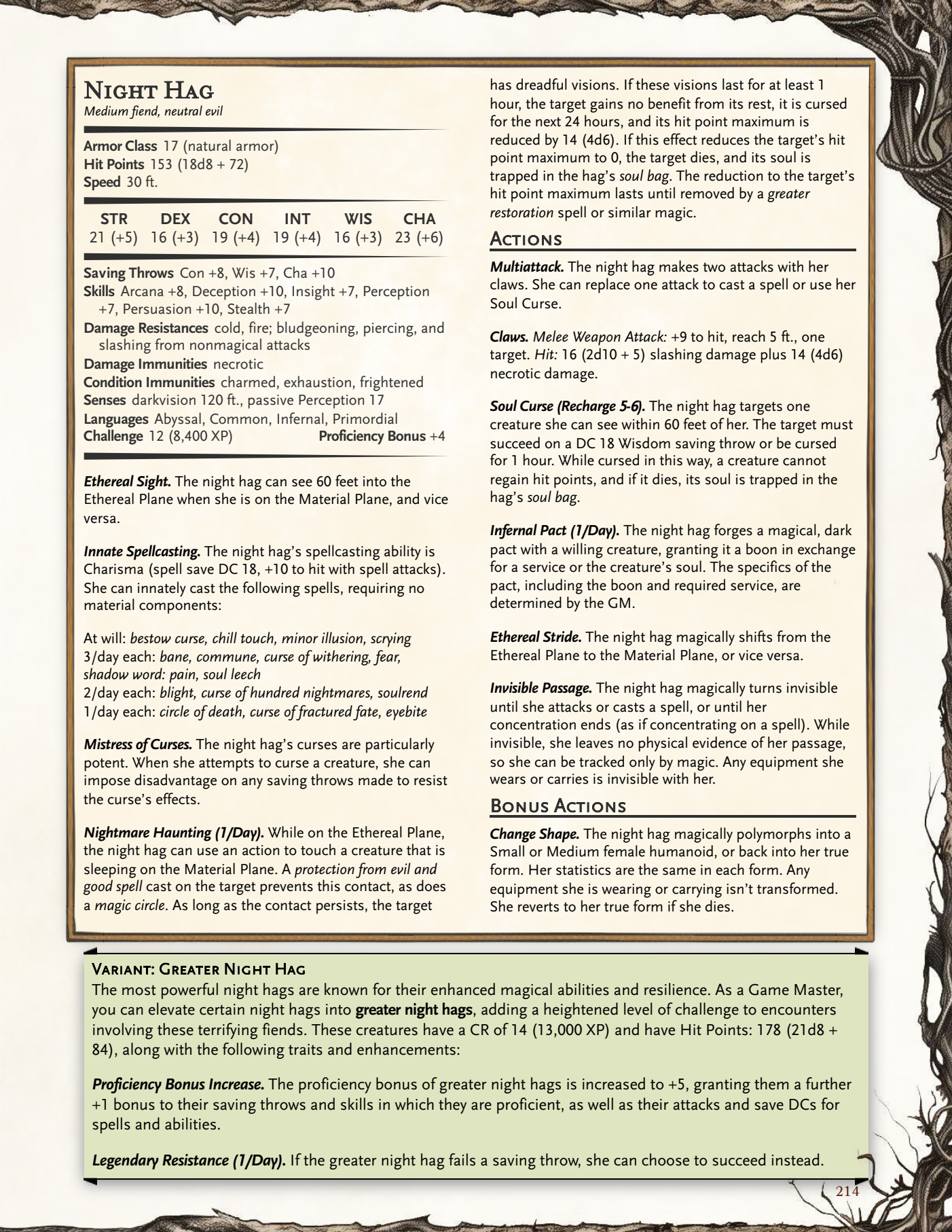 Night Hag Stat Sheet: Easy Guide for New Players!