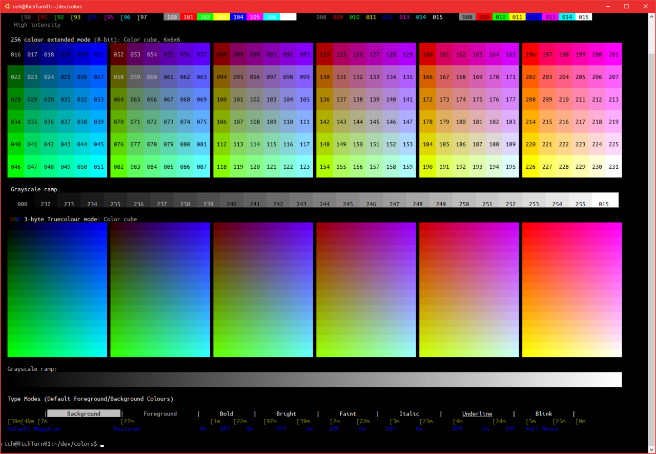 Download colors.bat and customize console colors now!