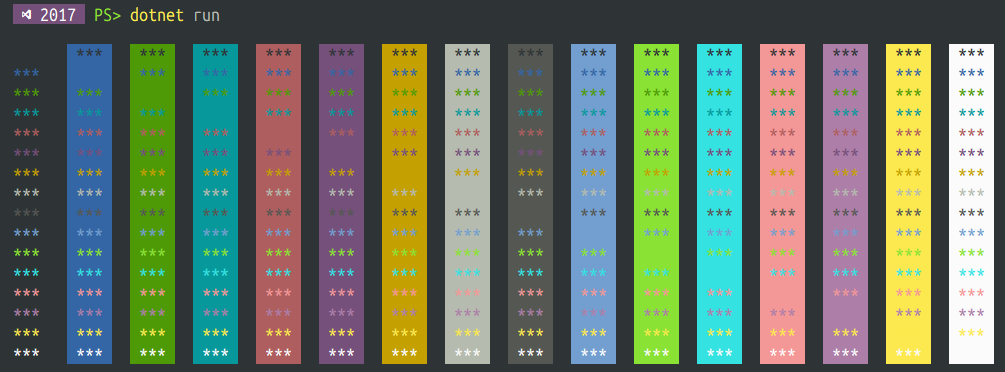 Download colors.bat and customize console colors now!