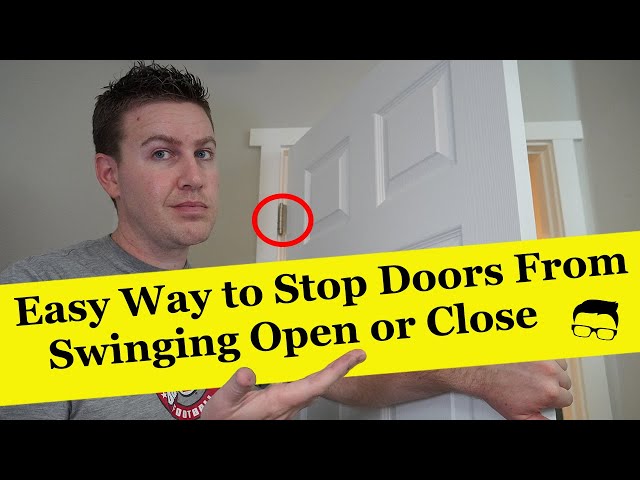 Stop a door from swinging open with these simple tricks.