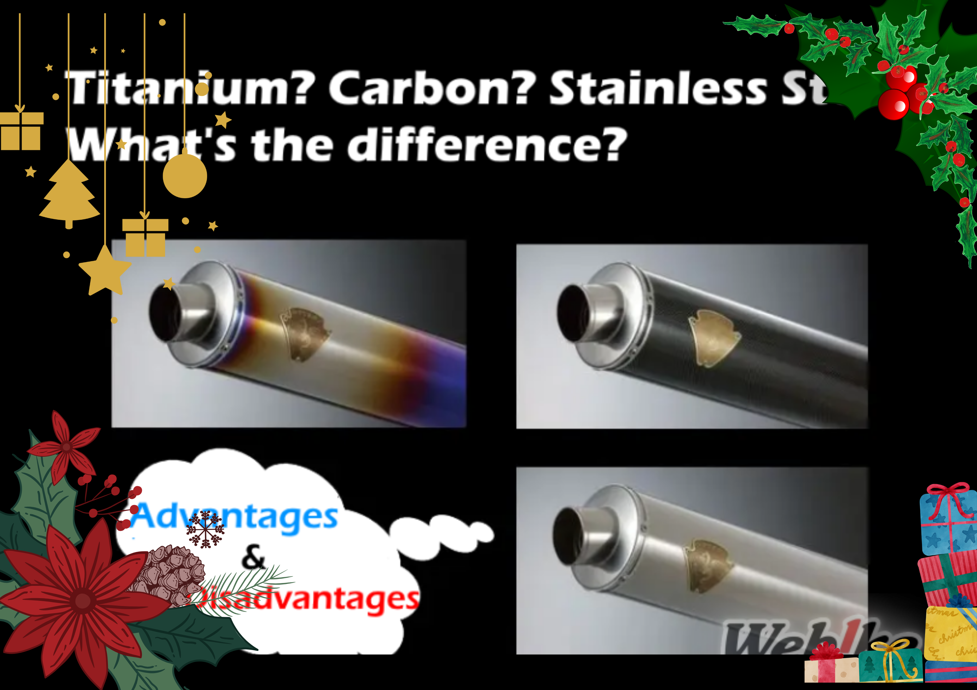 Which silencer motorcycle exhaust material is better? (Comparing steel, titanium, and carbon fiber)