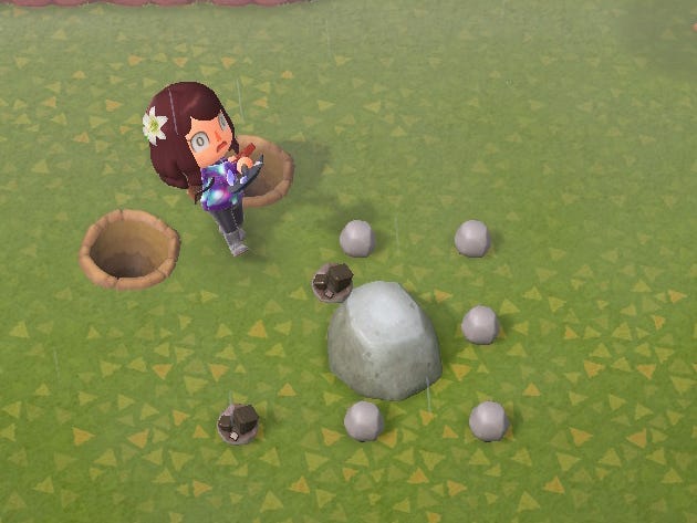 Heres how to get iron nuggets fast in Animal Crossing: Get up to 8 items per rock easily with this trick.
