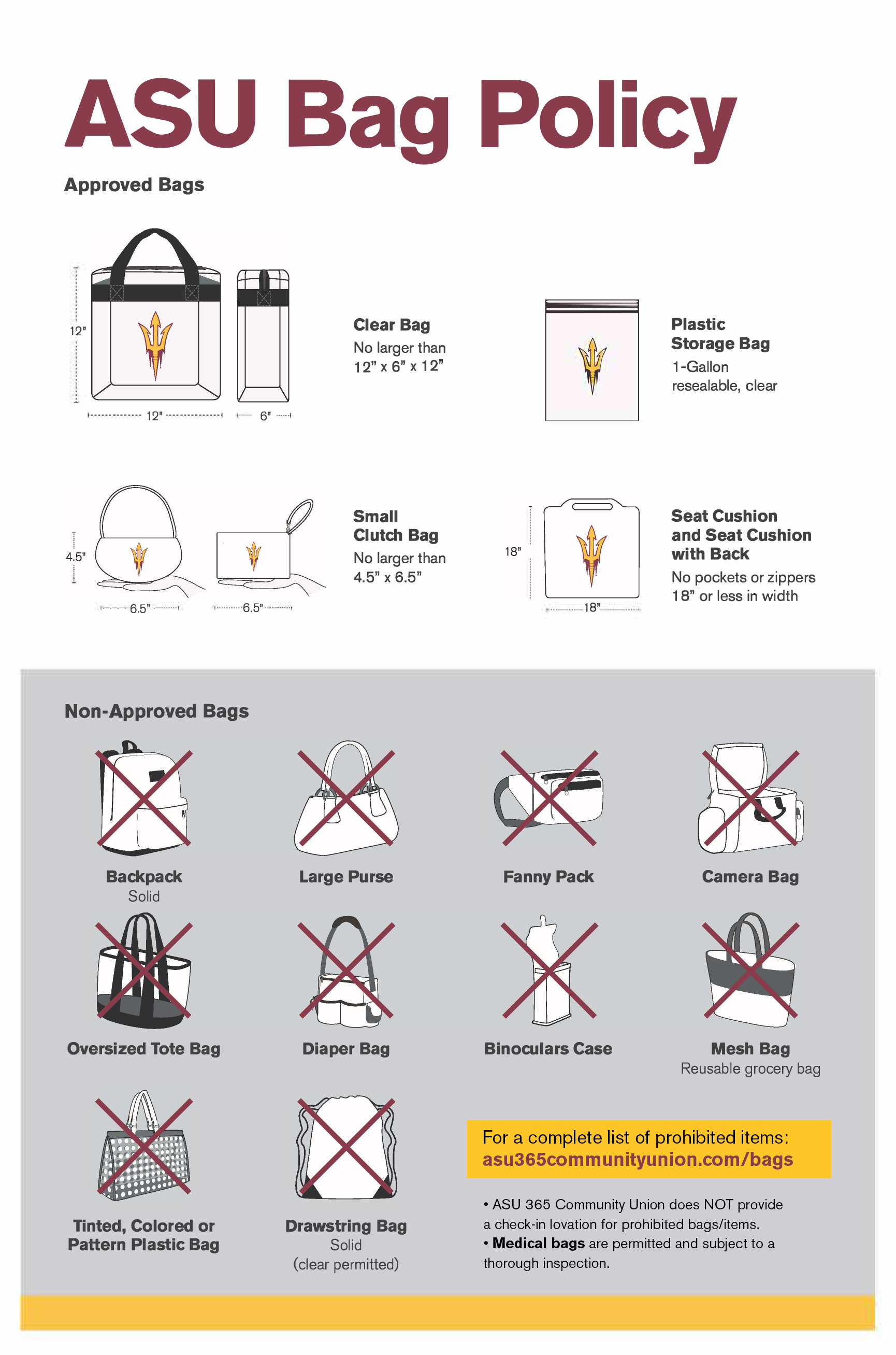 What is the ASU clear bag policy? Understand the official rules before you head to the stadium.