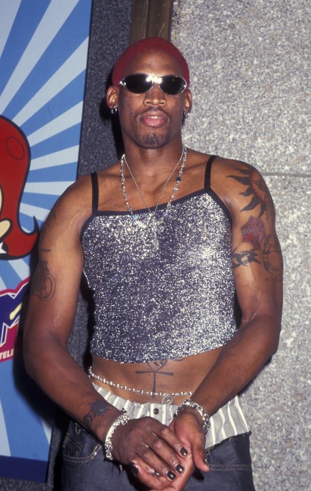 Looking for cool Dennis Rodman fit inspo? (His top outfits that shocked everyone back then)