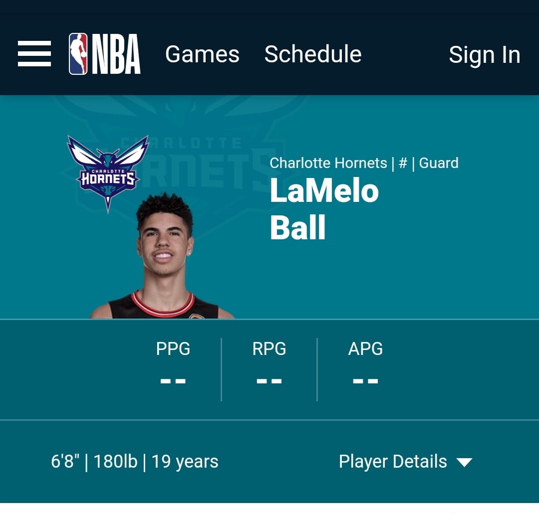 Lamelo short: height? (Stats)