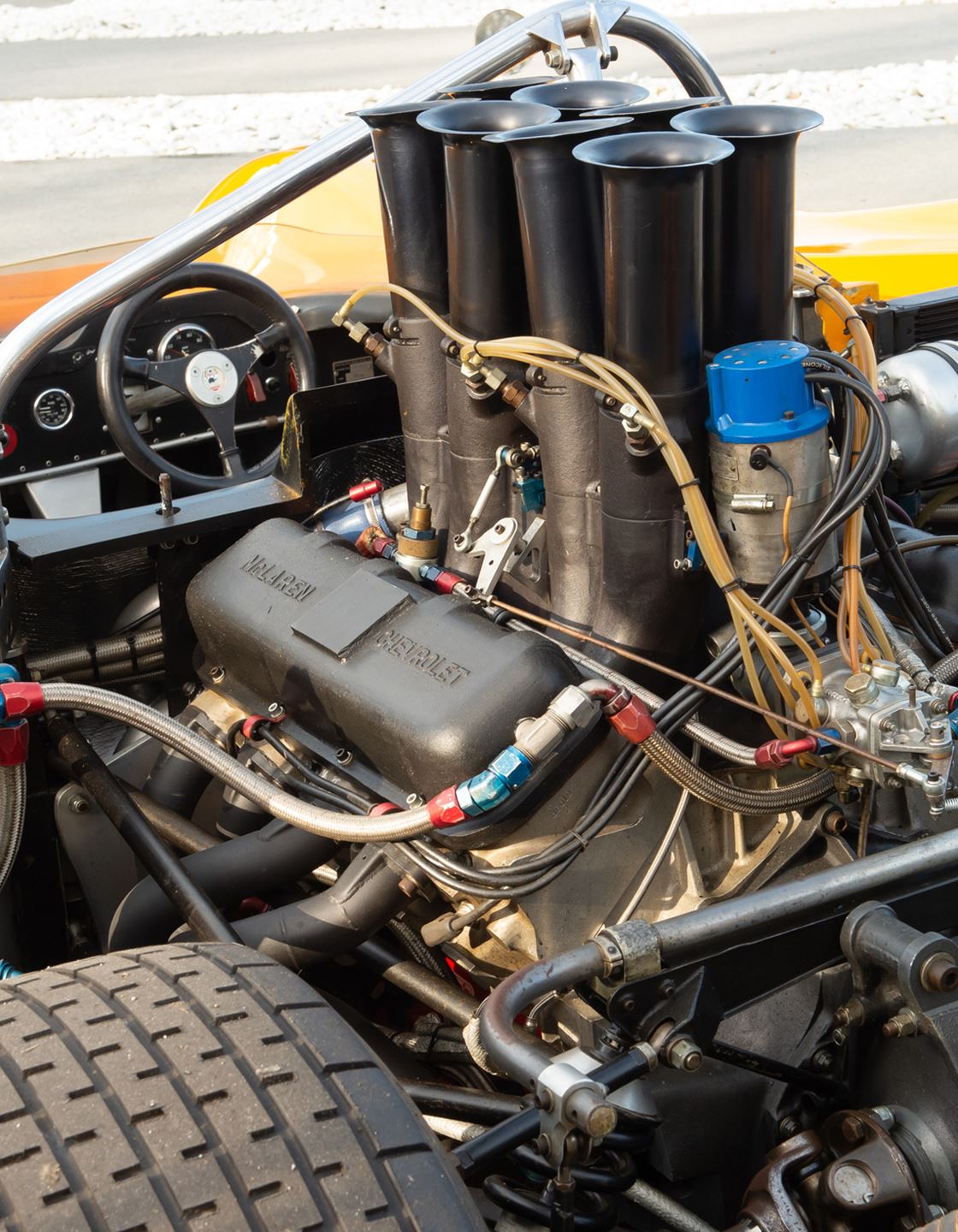 Looking for detailed McLaren M8D specs? Uncover the impressive engine power and chassis design details.