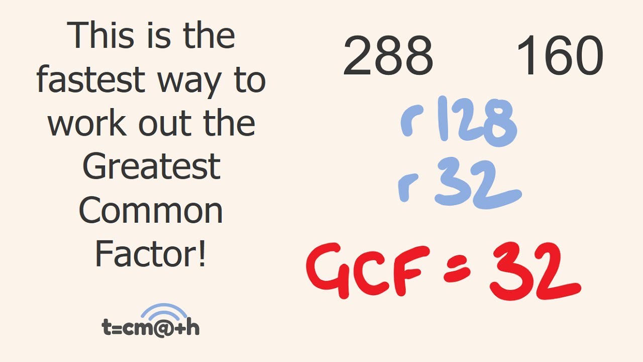 Lets calculate the gcf of 32 and 80: Use this simple trick to solve it fast!