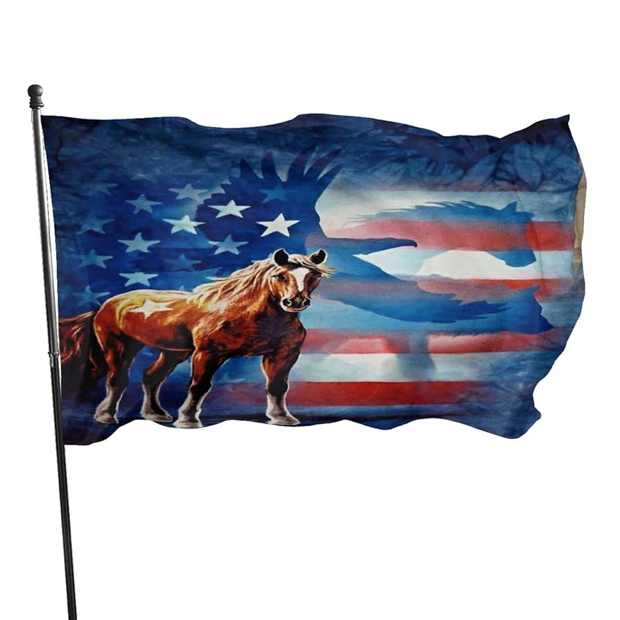 Horse American flag art: Want something really special and eye-catching? Discover these stunning pieces for your collection now!
