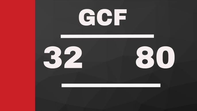 Lets calculate the gcf of 32 and 80: Use this simple trick to solve it fast!