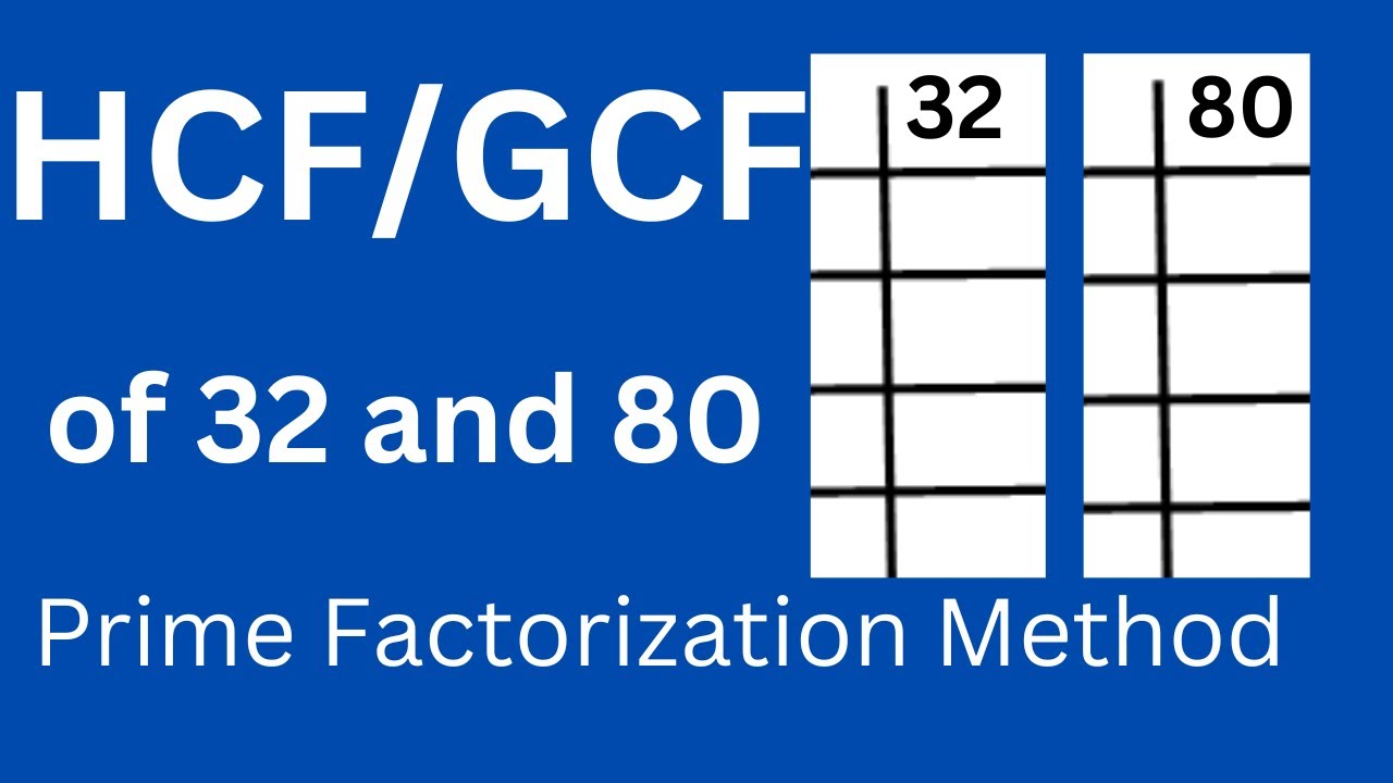 Lets calculate the gcf of 32 and 80: Use this simple trick to solve it fast!