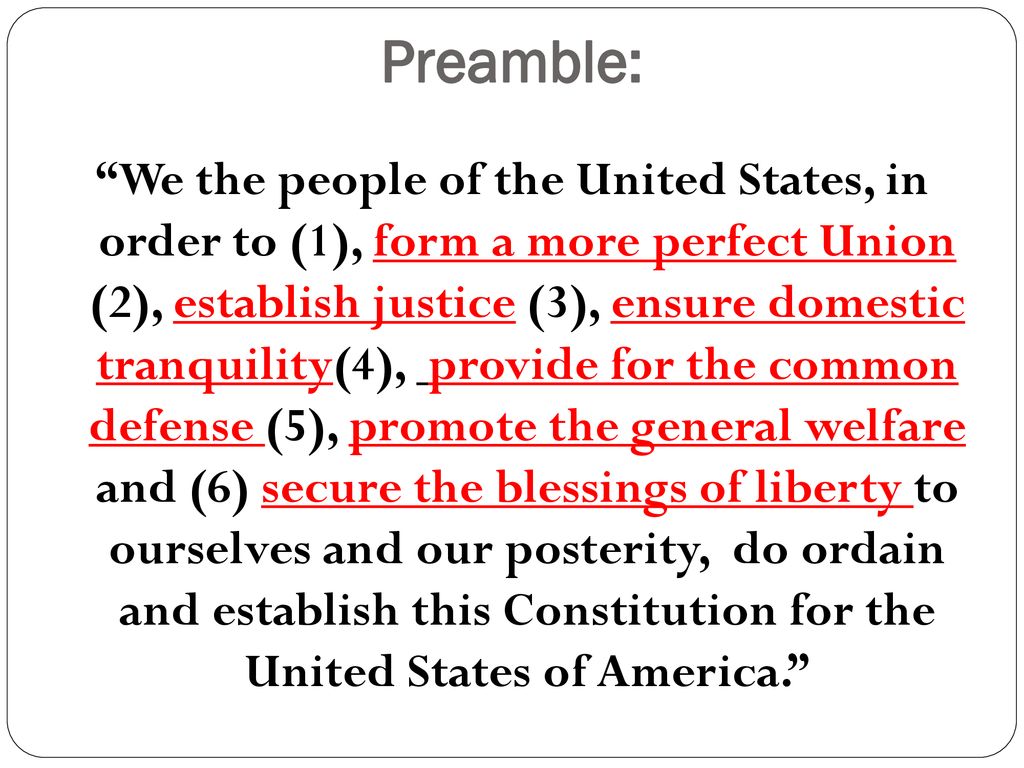 What Are the 6 Goals in the Preamble Explained in Simple Words