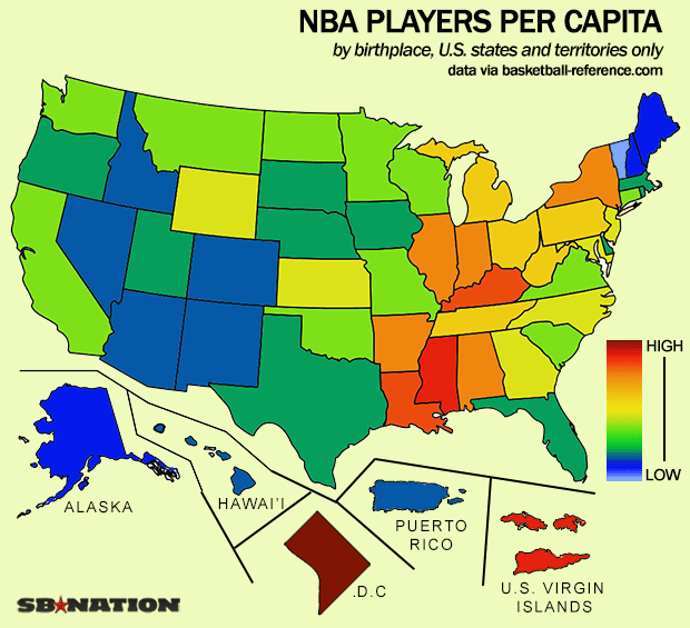 Which State Tops the List? 5 States with the Most NBA Players Now